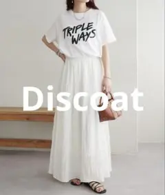 Discoat ディスコート　ホワイト　ロングスカート