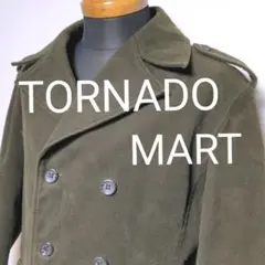 at28. TORNADO MART Pコート カーキ色 メンズLサイズ