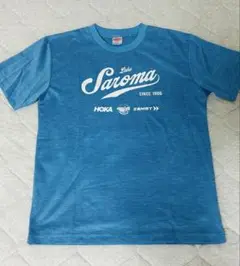 サロマ　HOKA プリントTシャツ 青色