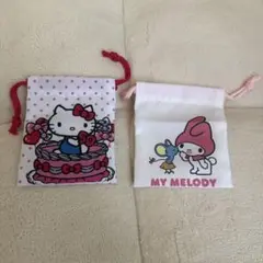 セリア　サンリオランダム巾着
