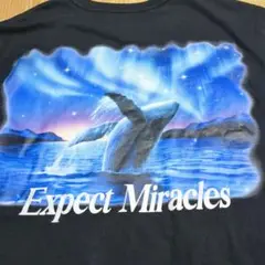 Levi's ブラック Tシャツ Expect Miracles