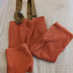 チャオパニックピティー　オレンジ色フリースキッズパンツ