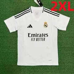 24-25 レアル・マドリード ユニフォーム ホーム 半袖 ジャージ 2XL