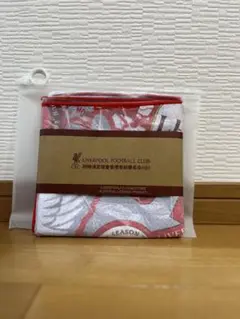 リバプール FC 香港限定ミニタオル 赤/白 透明ポーチ付き　70cm×35cm