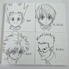 ハンターハンター 一番くじ E賞　キャンバスボード　4点　ゴン　キルア　クラピカ