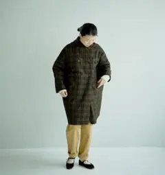 GRANDMA MAMA DAUGHTER ボアラウンドカラー ワイドコート