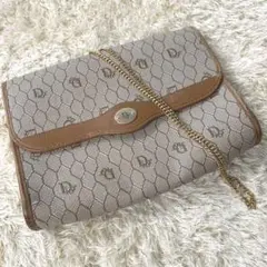 christian dior チェーンショルダーバッグ ハニカム柄