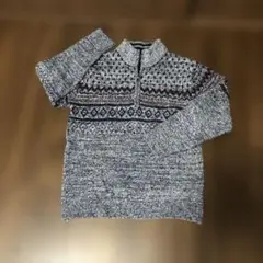 KANGOL ジップアップ ニット Mサイズ グレー系