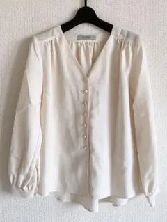 【美品】ナノユニバース 長袖ブラウス 36