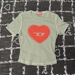 DIESEL ハートプリント 半袖Tシャツ
