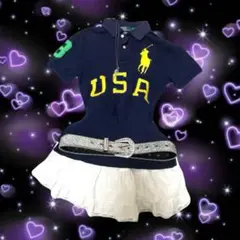 【y2k】00sラルフローレン ポロシャツ ビッグポニー USA マルブリング