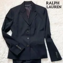 Ralph Lauren パンツスーツ 上下セットアップ 黒 上7号　下9号 2025年最新】Ralph Lauren レディース ビジネス パンツスーツ