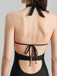 ワンピース水着 SHIEN クロスストラップ ブラック 新品 即発送