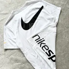 S NIKE sports Tシャツ スウッシュ ホワイト ブラック