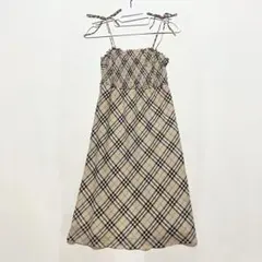 美品　バーバリーブルーレーベル　キャミソールワンピース　ギャザー　36