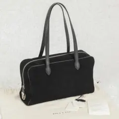美品 TOUT Y EST SAC LOQUET ロケバッグ スエード ブラック