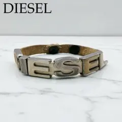 希少　DIESEL ブレスレット　ロゴ　バングル　ホワイト系　00s y2k