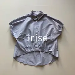 美品 irise 裾ギャザー パフスリーブ シャツ ブラウス