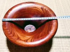 お菓子入れ ケヤキ1本彫り
