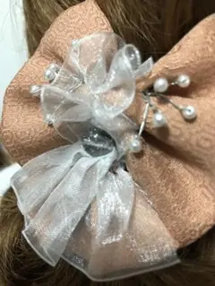 和生地リボン髪飾り ③