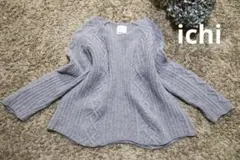 ichi オーバーサイズ ケーブル編みニット プルオーバー