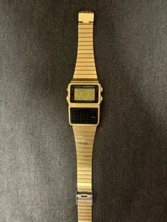 CASIO デジタル腕時計 ゴールド　データバンク、時効警察オダギリジョーモデル
