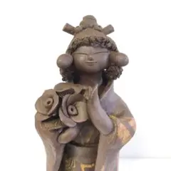 新品　未使用　砥部焼　森元青芳作　レア品　大作　木登り Amazon.co.jp: 砥部焼 青芳人形 森元青芳 5点セット 割れ有