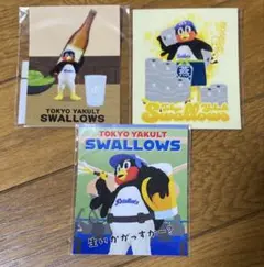 東京ヤクルトスワローズ つば九郎　ややデカ　ステッカー　 3枚セット
