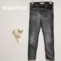 一点物✨美品 海外 SIGNATURE スリム スリムデニム グレー ジーンズ