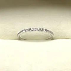 【美品】スタージュエリー ハーフエタニティ リング K18 ダイヤ 0.08