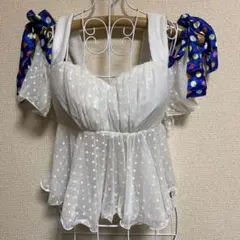 ★トップス腕リボン