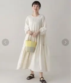 ナチュラルバイクリップ スタディオクリップ ティアードワンピース ワンピース