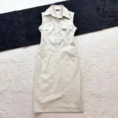 【イネド】7 キナリ ノースリーブワンピース ロング丈 春夏 おしゃれ着