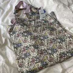 新品　未使用　荻原　エプロン　花柄　コットン100%
