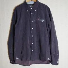 BEAMS♡ビームスハート♡ブラウス【XL】刺し子総柄♡ボタンダウン♡カットソー