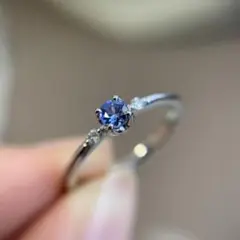 ベニトアイト☆ダイヤモンド☆プラチナリング☆8.5号☆0.137ct☆指輪☆宝石