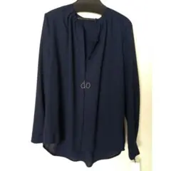 新品タグ付き ドゥ アルシーヴ ネイビー ブラウス doux archives