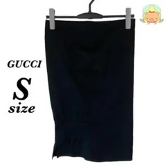 グッチ GUCCI スカート ひざ丈 おしゃれ ブラック/S