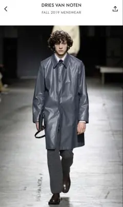 DRIES VAN NOTEN フレンチ　ワーク　コート　ステンカラー　ベージュ DRIES VAN NOTEN フレンチ ワーク コート ステンカラー ベージュ