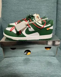 OFF-WHITE × NikeDunk LowWhite/Pine-Green