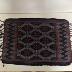 インドネシア#イカットの敷物/藍 煉瓦