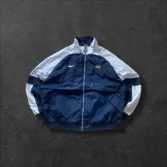 訳ありNIKE TEAM SPORTS古着ナイロンジャケット刺繍ネイビーR741