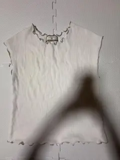 ★美品 しまむら ノースリーブ リブニット Tシャツ M★