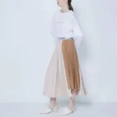 MAISON MAVERICK PRESENTS ウエストロゴプリーツスカート