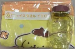 サンリオキャラクターズ ポムポムプリン くじ フェイスタオル クリアボトル