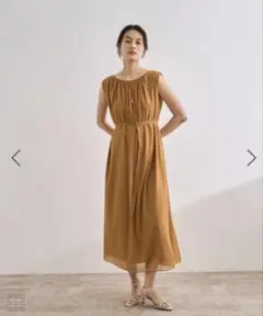 ROPE ノースリーブロングワンピース 38 オレンジ