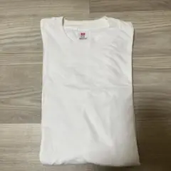 vintage 80s hanes 青ラベルパックTシャツ 無地 白