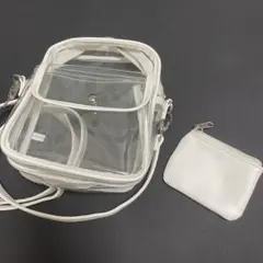 WEGO クリアフラップスクエアショルダーバッグ