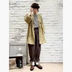 【未使用品】サマンサモスモス リネン　裾フリル　ギャザーパンツ