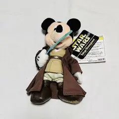 ディズニー　スターウォーズ　ミッキー　ジェダイ　ぬいぐるみバッジ　ぬいば
